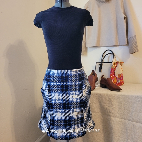 ANTHRO MAEVE plaid pockets! woven many quality details skirt - Picture 16 of 17